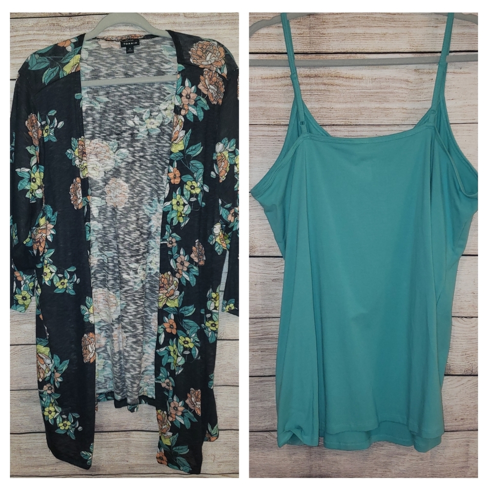 TORRID Cardigan/Tank Set Size 4